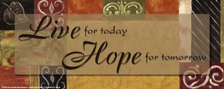 Words to Live By, DcorLive for Today by Debbie DeWitt art print