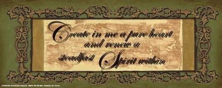 Words to Live By, Sage/GoldCreate in me by Debbie DeWitt art print