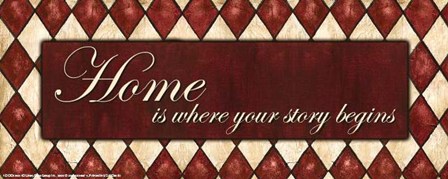WTLB Harlequin CinnabarHome is where by Debbie DeWitt art print