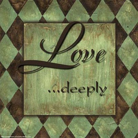 WTLB, Harlequin GreenLove deeply by Debbie DeWitt art print