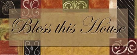 Words to Live By, DcorBless this House by Debbie DeWitt art print
