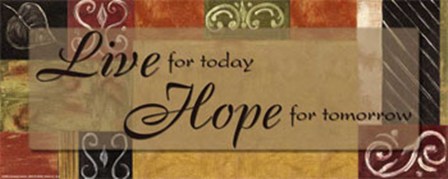 Words to Live By, DcorLive for Today by Debbie DeWitt art print