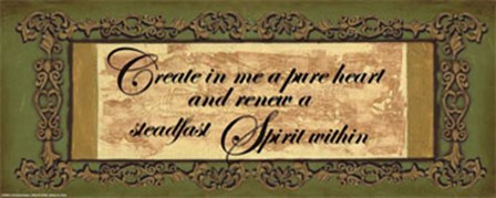Words to Live By, Sage/GoldCreate in me by Debbie DeWitt art print