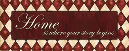 WTLB Harlequin CinnabarHome is where by Debbie DeWitt art print