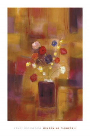 Welcoming Flowers II by Nancy Ortenstone art print