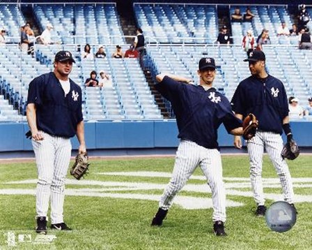 Jason Giambi / Jorge Posada / Derek Jeter - Game Preparation art print