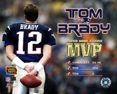 Tom Brady - Supert Bowl XXXVIII MVP art print