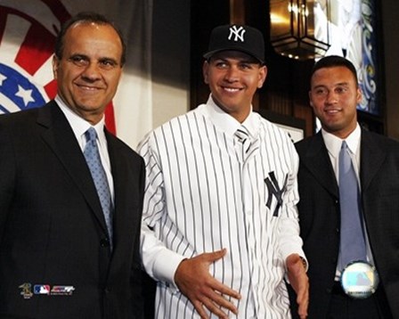 Alex Rodriguez - Signing Press Conference with Joe Torre &amp; Derek Jeter art print