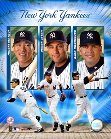 2004 Yankees &quot;Big3&quot;- HITTERS art print
