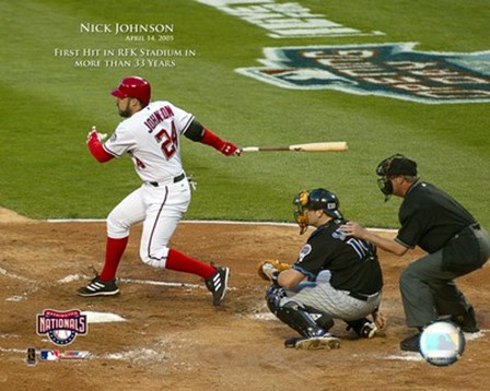 4/14/05 - Nick Johnson / 1st Hit At RFK Stadium In More Than 33 Years art print