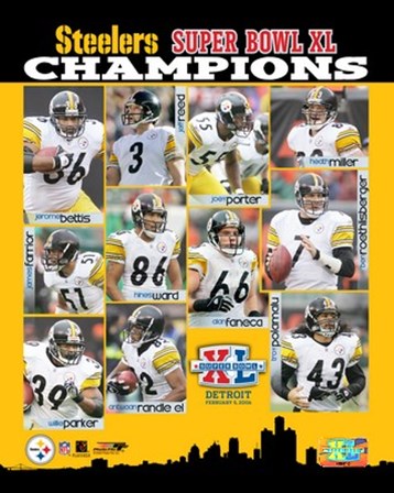 Super Bowl  XL - &#39;05 Steelers / Championship Team Composite art print
