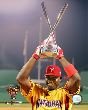 Ryan Howard - 2006 Home Run Derby / With Trophy art print