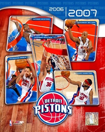 &#39;06 / &#39;07 Pistons Team Composite art print
