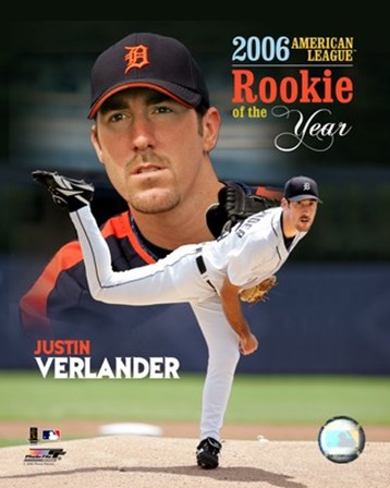 Justin Verlander - 2006 A.L.  R.O.Y. art print