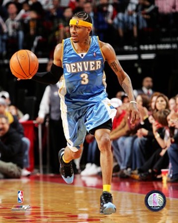 Allen Iverson - &#39;06 / &#39;07 blue jersey art print