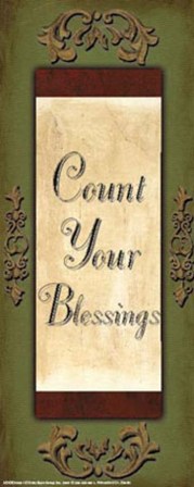 Words To Live By, SagegoldCount Your B by Debbie DeWitt art print