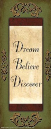 Words To Live By, SagegoldDream, Belie by Debbie DeWitt art print