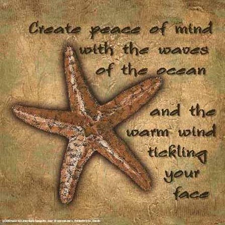 Tuscan ShellsCreate Peace Of Mind by Debbie DeWitt art print