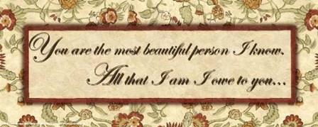 Wtlb, Eduardian FloralYou Are The Most by Debbie DeWitt art print