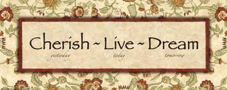 Wtlb, Eduardian FloralCherish Live Drea by Debbie DeWitt art print