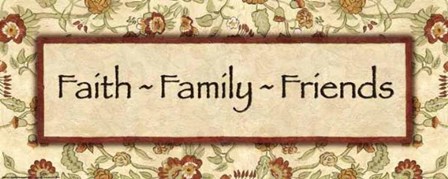 Wtlb, Eduardian FloralFaith Family Frie by Debbie DeWitt art print