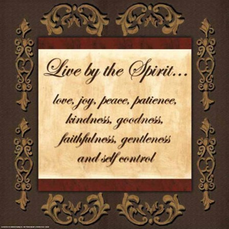 Wtlb, BrowngoldLive By The Spirit by Debbie DeWitt art print
