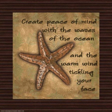 Tuscan ShellsCreate Peace Of Mind by Debbie DeWitt art print