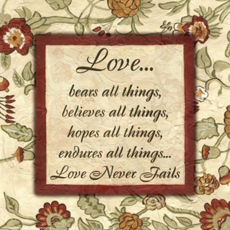 Wtlb, Eduardian FloralLove Bears All by Debbie DeWitt art print
