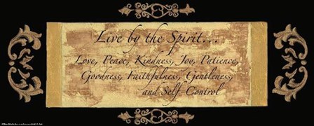 Words To Live By, BlackgoldLive By by Debbie DeWitt art print