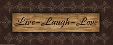 Wtlb, Wood ScrollLive Laugh Love by Debbie DeWitt art print