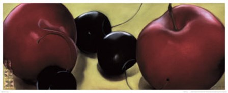 Red Plums &amp; Cherries by Sylvia Gonzalez art print