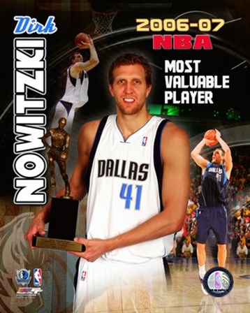 Dirk Nowitzski - 2007 NBA M.V.P. / Portrait Plus art print