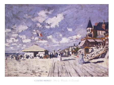 Sur les planches de Trouville by Claude Monet art print