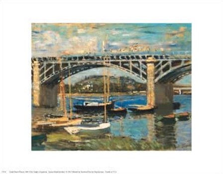 Bridge at Argenteuil (bridge center) by Claude Monet art print