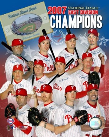 Phillies - 2007 NL East Champion Team Composite art print