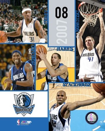 &#39;07 / &#39;08 Mavericks Team Composite art print