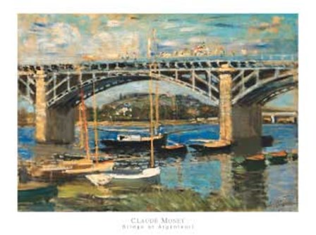 Bridge at Argenteuil (bridge center) by Claude Monet art print