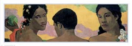Three Tahitians - Detail by Paul Gauguin art print