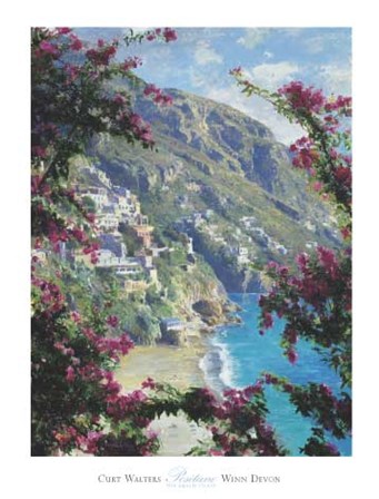 Positano, The Amalfi Coast by Curt Walters art print