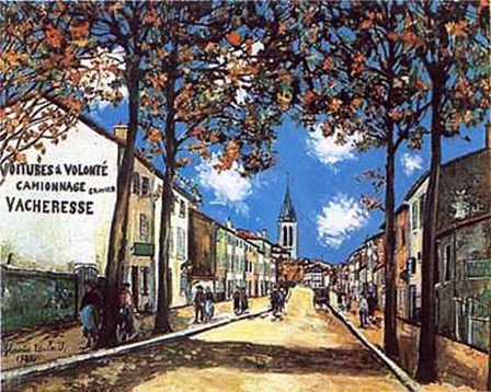 Saint Romaine Quarter by Maurice Utrillo art print