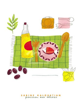 Poisson aux Olives by Sabine Kaloustian art print