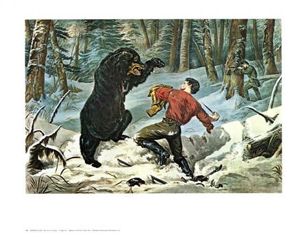 Life of a Hunter by Currier and Ives art print