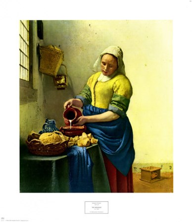 The Milkmaid by Johannes Vermeer art print