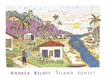 Island Sunset by Andrea Beloff art print