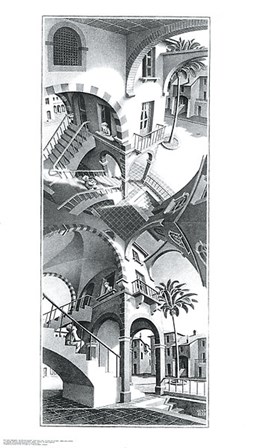 High and Low by M.C. Escher art print