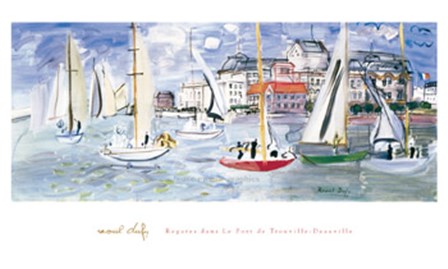 Regates dans le Port de Trouville by Raoul Dufy art print