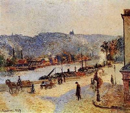 Quays At Rouen by Camille Pissarro art print