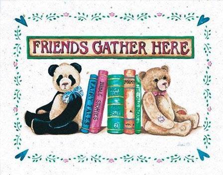 Friends Gather Here by S. West art print