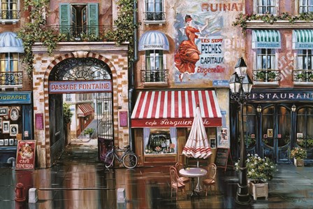 Passage Fontaine by Mark St. John art print