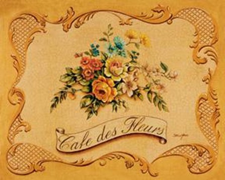 Cafe Des Fleurs by Catherine Jones art print